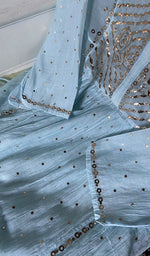 Load image into Gallery viewer, Women's Lakhnavi Handcrafted Mul Chanderi Semi - Stitchd Kurta And Dupatta Set - HONC0353140
