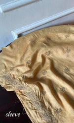 将图像加载到图库查看器中， Lucknowi Handcrafted Silk Unstitched Chikankari Unisex Kurta Fabric - HONC0331675