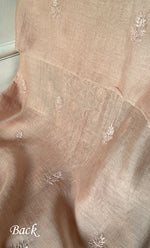 Load image into Gallery viewer, Women's Lakhnavi Handcrafted Mul Chanderi Unstitched Chikankari Full Suit Material - HONC0328132
