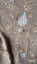 Load image into Gallery viewer, Women&#39;s Lakhnavi Handcrafted Cotton Chikankari Unstitched Kurti Fabric - HONC0175775
