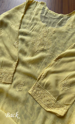 Load image into Gallery viewer, Yellow Lucknowi Chikankari kurtas
