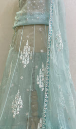 Load image into Gallery viewer, Women&#39;s Lakhnavi Handcrafted Bridal Pure Organza Chikankari Lehenga Set -HONC0152404
