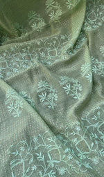 Load image into Gallery viewer, Women&#39;s Lakhnavi Handcrafted Mul Chanderi Chikankari Saree - HONC0259130
