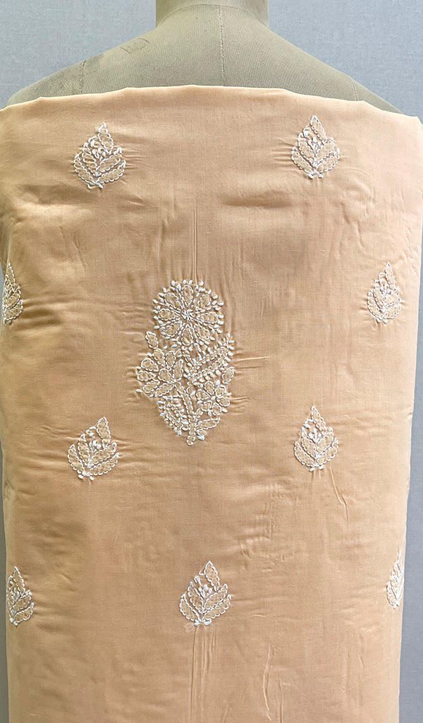 Women's Lakhnavi Handcrafted Cotton Chikankari Suit Material - HONC0180457