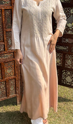 Load image into Gallery viewer, Women&#39;s Lucknowi Handcrafted Muslin Chikankari Kurti - HONC0237028
