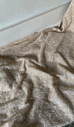 Load image into Gallery viewer, Women's Lakhnavi Handcrafted Tissue Chanderi Chikankari Unstitched Kurta Dupatta Set - HONC0352167