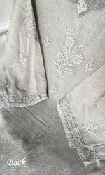 Load image into Gallery viewer, Women's Lakhnavi Handcrafted Kota Cotton Semi - Stitched Kurta And Dupatta Set- HONC0314212