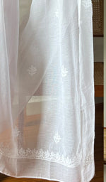 Load image into Gallery viewer, Women&#39;s Lucknowi Handcrafted Kota Cotton Chikankari Dupatta - HONC0272743

