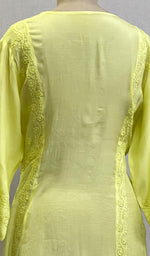 Load image into Gallery viewer, Pari Women&#39;s Lucknowi Handcrafted Muslin Chikankari Kurti - HONC0204773
