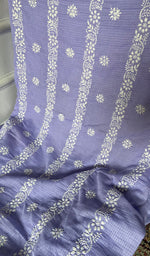 Load image into Gallery viewer, Women's Lucknowi Handcrafted Kota Cotton Chikankari Unstitched Kurta And Dupatta Set - HONC0340079