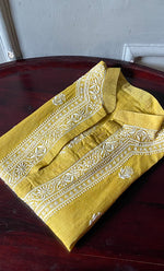 Load image into Gallery viewer, Men&#39;s Lucknowi Handcrafted Cotton Chikankari Kurta - HONC0298855
