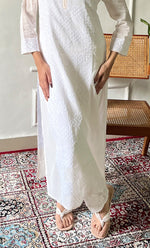Load image into Gallery viewer, Women's Lucknowi Handcrafted Cotton Chikankari Kurti - HONC0303549