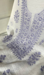 将图像加载到图库查看器中， Women's Lakhnavi Handcrafted Mul Chanderi Unstitched Kurta And Dupatta Set - HONC0314668