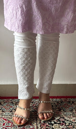 Lakhnavi Handcrafted Cotton Chikankari Pant - HONC0346721