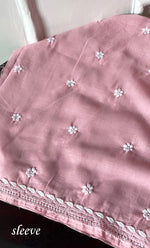 Load image into Gallery viewer, Women&#39;s Lakhnavi Handcrafted Cotton Chikankari Unstitched Kurti Fabric - HONC0318764
