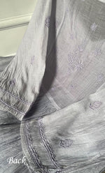 将图像加载到图库查看器中， Women&#39;s Lakhnavi Handcrafted Mul Chanderi Semi - Stitched Kurta And Dupatta Set - HONC0300832
