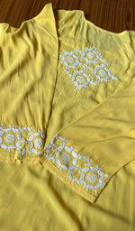 Load image into Gallery viewer, Women&#39;s Lucknowi Handcrafted Cotton Chikankari Kurti - HONC0301052
