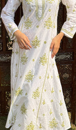 将图像加载到图库查看器中， Gulshan Women&#39;s Lucknowi Handcrafted Cotton Chikankari Kurti - HONC0159624
