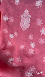 Load image into Gallery viewer, Women's Lucknowi Handcrafted Faux-Georgette Unstitched Chikankari Suit Material - HONC0348766