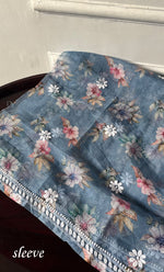 将图像加载到图库查看器中， Disha Women's Lakhnavi Handcrafted Organza Chikankari Unstitched Kurti Fabric - HONC0332154