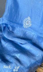 Load image into Gallery viewer, Women&#39;s Lakhnavi Handcrafted Pure Organza Chikankari Unstitched Kurta And Dupatta Set- HONC0309609
