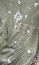将图像加载到图库查看器中， Women&#39;s Lakhnavi Handcrafted Mul Chanderi Unstitched Kurta And Dupatta Set - HONC0301227
