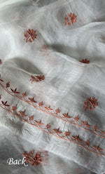 Load image into Gallery viewer, Women&#39;s Lakhnavi Handcrafted Pure Organza Chikankari Unstitched Kurta And Dupatta Set- HONC0271902
