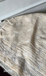 Load image into Gallery viewer, Lucknowi Handcrafted Munga Silk Chikankari Unstitched Men's Kurta Fabric - HONC0337757