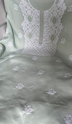 Load image into Gallery viewer, Women's Lakhnavi Handcrafted Cotton Unstitched Chikankari Suit Material - HONC0374492