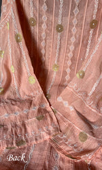 将图像加载到图库查看器中， Izna Women&#39;s Lakhnavi Handcrafted Mul Chanderi Semi - Stitched Anarkali And Dupatta Set - HONC0302889
