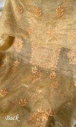 Load image into Gallery viewer, Women&#39;s Lakhnavi Handcrafted Organza Chikankari Unstitched Full Suit Material - HONC0271204
