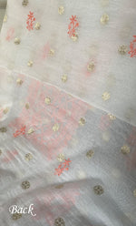 将图像加载到图库查看器中， Women's Lakhnavi Handcrafted Mul Chanderi Unstitched Kurta And Dupatta Set- HONC0314072