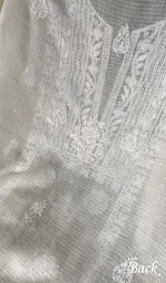 Load image into Gallery viewer, Women's Lucknowi Handcrafted Kota Cotton Chikankari Kurta And Dupatta Set - HONC0217684
