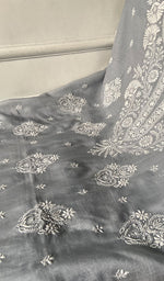 将图像加载到图库查看器中， Aavya Women's Lakhnavi Handcrafted Unstitched Mul Chanderi Kurta And Dupatta Set - HONC0348658