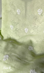 Load image into Gallery viewer, Women&#39;s Lucknowi Handcrafted Faux-Georgette Chikankari Suit Material - HONC0315340
