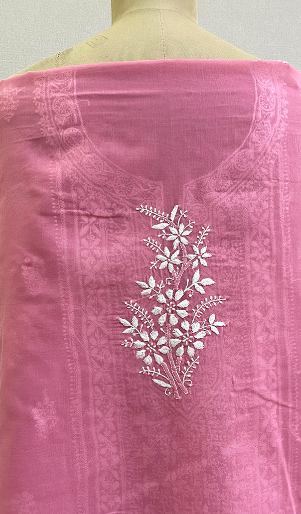 Chavi Women's Lakhnavi Handcrafted Cotton Chikankari Kurta And Dupatta Set- HONC0212208
