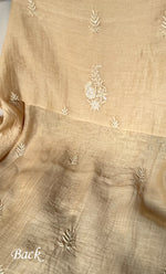 Load image into Gallery viewer, Women's Lakhnavi Handcrafted Mul Chanderi Unstitched Chikankari Full Suit Material - HONC0323585