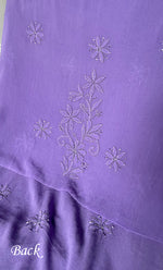 Load image into Gallery viewer, Women's Lucknowi Handcrafted Viscose Georgette Unstitched Chikankari Suit Material - HONC0325141