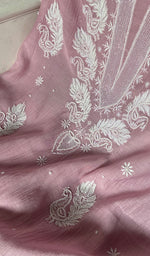 将图像加载到图库查看器中， Women's Lakhnavi Handcrafted Mul Chanderi Unstitched Kurta And Dupatta Set- HONC0362576