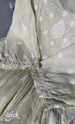 Load image into Gallery viewer, Sehmat Women&#39;s Lakhnavi Handcrafted Kota Cotton Semi - Stitched Angrakha And Dupatta Set- HONC0307361
