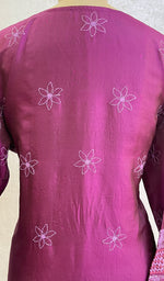 Load image into Gallery viewer, Sareeba Women&#39;s Lakhnavi Handcrafted Tussar Silk Chikankari Kurti - HONC0155740
