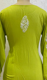 Load image into Gallery viewer, Women&#39;s Lakhnavi Handcrafted Modal Cotton Chikankari Top - HONC0155267