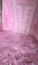 将图像加载到图库查看器中， Women's Lakhnavi Handcrafted Cotton Unstitched Chikankari Suit Material - HONC0379159