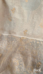 Load image into Gallery viewer, Women&#39;s Lakhnavi Handcrafted Pure Organza Chikankari Unstitched Kurta And Dupatta Set- HONC0267058
