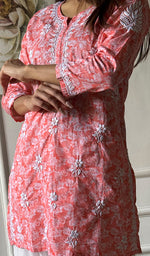 Load image into Gallery viewer, Women's Lakhnavi Handcrafted Cotton Chikankari Top - HONC0346976