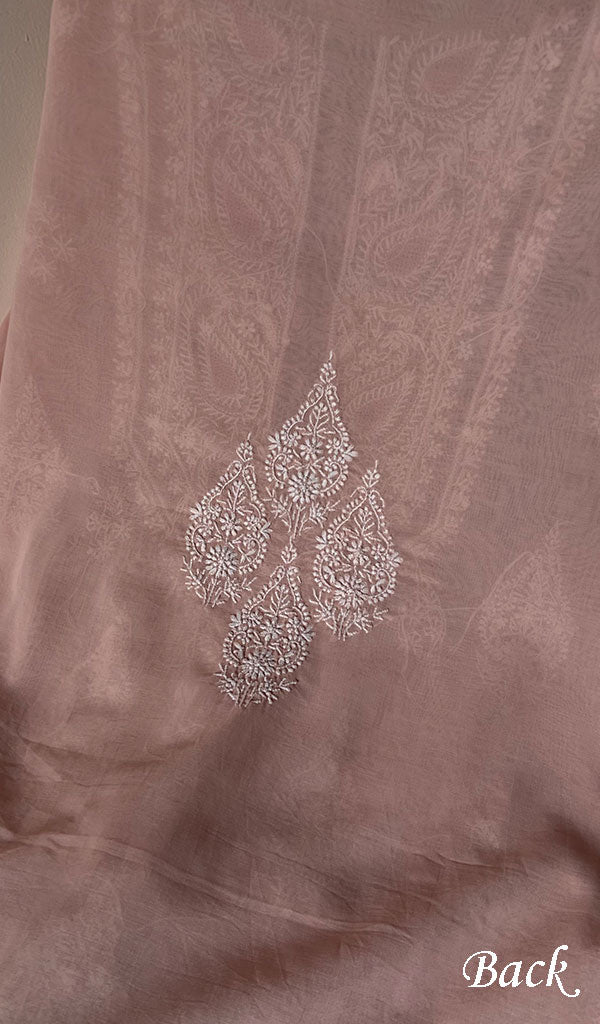 Women's Lakhnavi Handcrafted Pure Cotton Unstitched Kurta And Dupatta Set - HONC0185416
