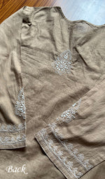 Load image into Gallery viewer, Women&#39;s Lakhnavi Handcrafted Cotton  Chikankari Kurti- HONC0300989
