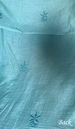 Women's Lakhnavi Handcrafted Chanderi Silk Unstitched Chikankari Full Suit - HONC0367199