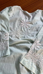 Load image into Gallery viewer, Women&#39;s Lucknowi Handcrafted Cotton Chikankari Kurti - HONC0301030

