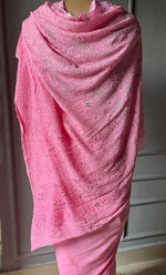 Load image into Gallery viewer, Women&#39;s Lakhnavi Handcrafted Viscose Georgette Chikankari Saree - HONC0271072
